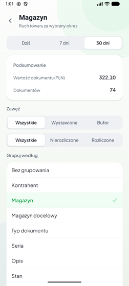 Zestawienie magazynowe